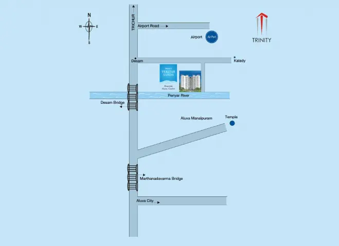 Trinity Periyar Sands Location Map