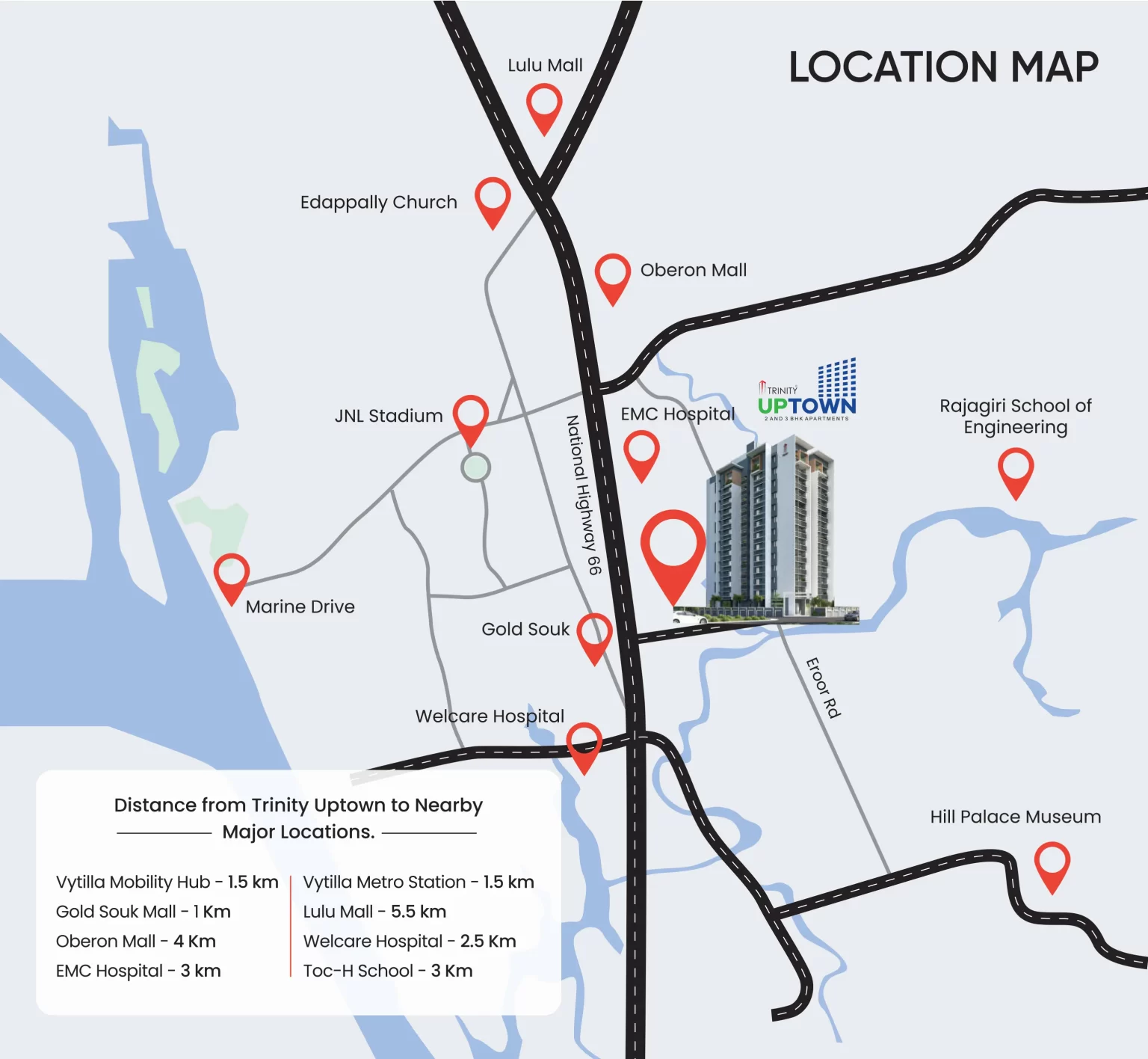 Vyttila Prime Location Map