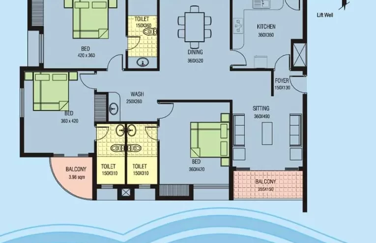 3 BHK Type A Trinity Periyar Sands